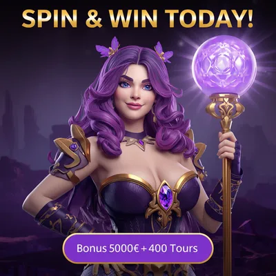 Rockstar Casino bonus 5000⏠et 400 tours gratuits avec sorciÚre fantastique et orbe en cristal