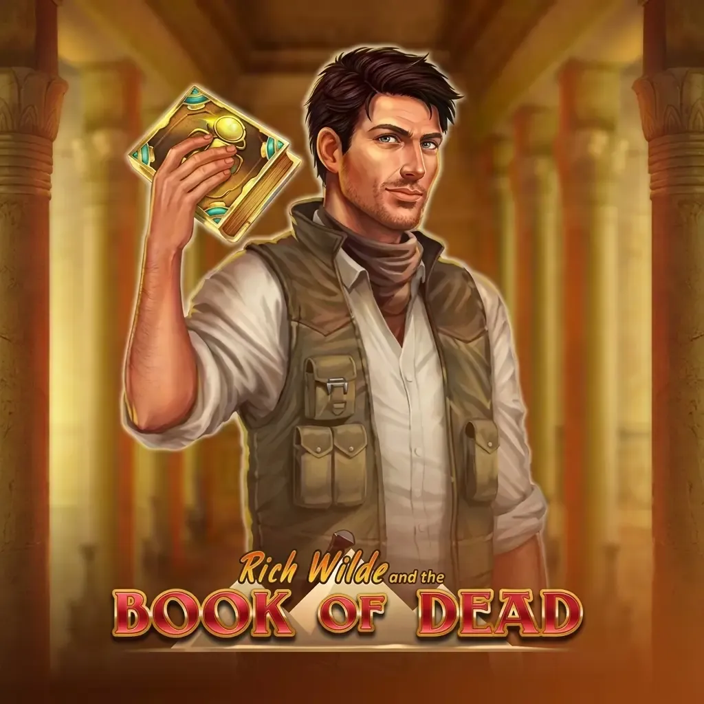 Book of Dead sur Rockstar Casino avec explorateur et trésors anciens